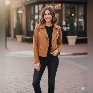 Vigoss Women's Brown Leather Jacket